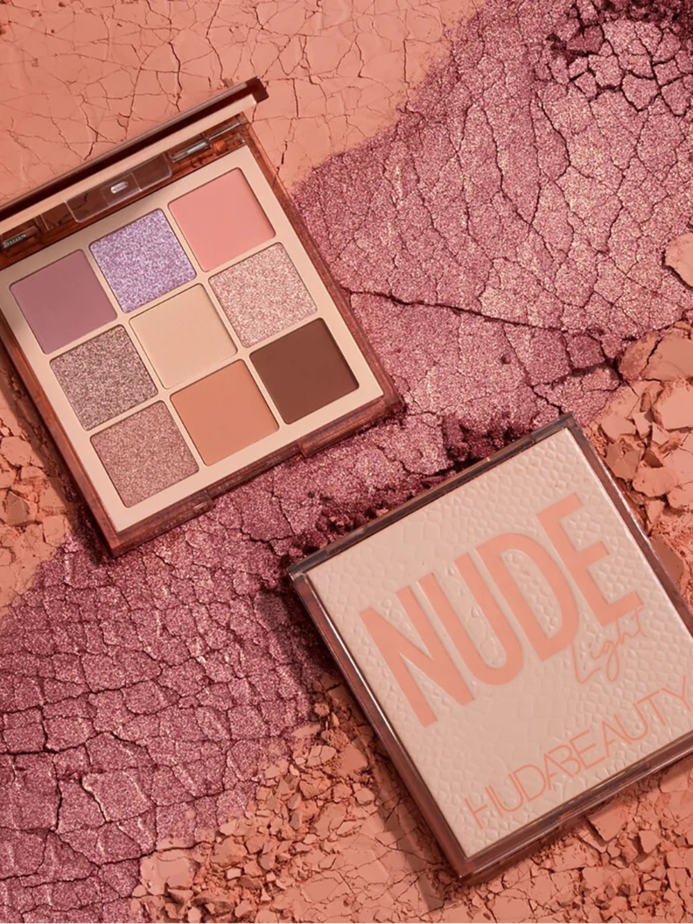 HUDA BEAUTY Nude Eyeshadow Palette Light & Medium Buddle - Pink & Brown Tones - Picture 2 of 8